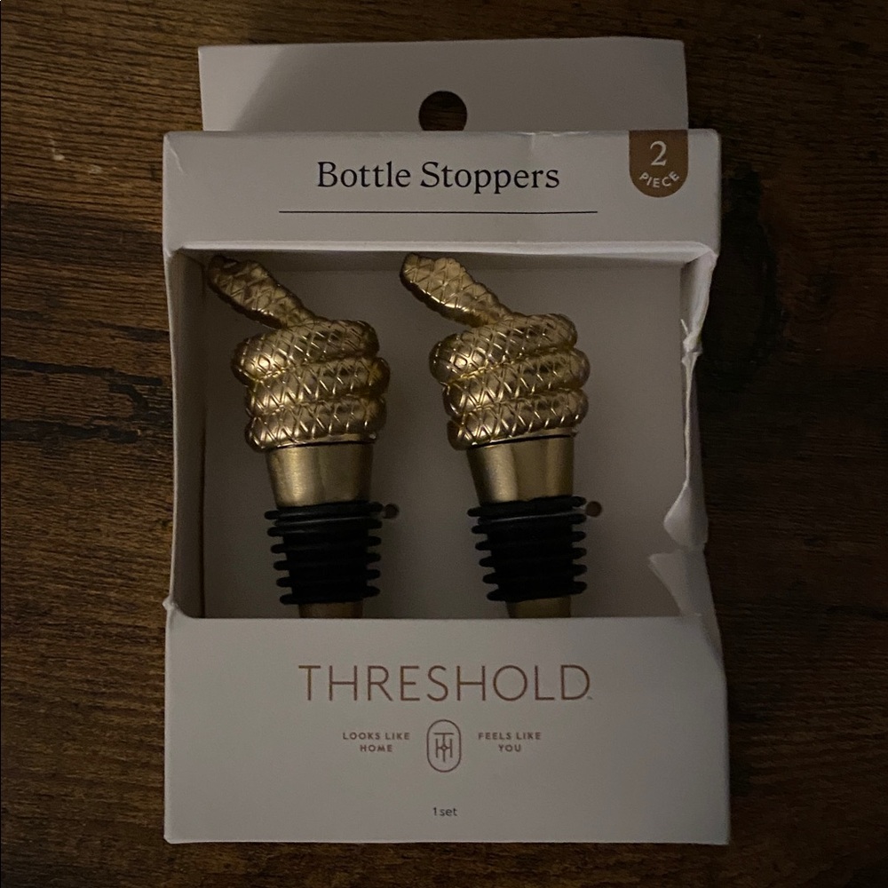 Threshold Elegant Gold Snake Bottle Stoppers